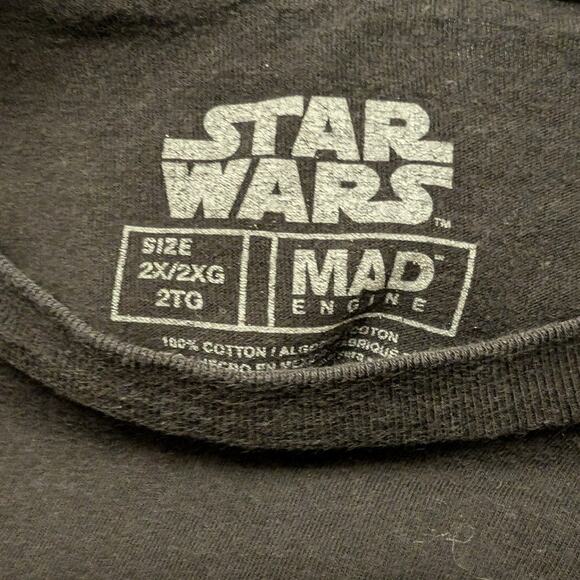 Mad Engine Star Wars Graphic T Shirt 3 Stormtrooper Death Star Moon Black 2XL - Picture 3 of 4